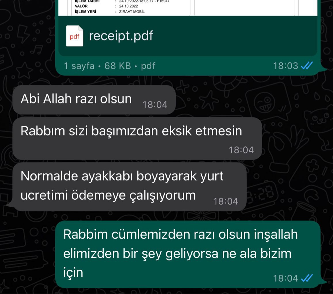 Öğrenci Kardeşimize Nakdi Yardım 